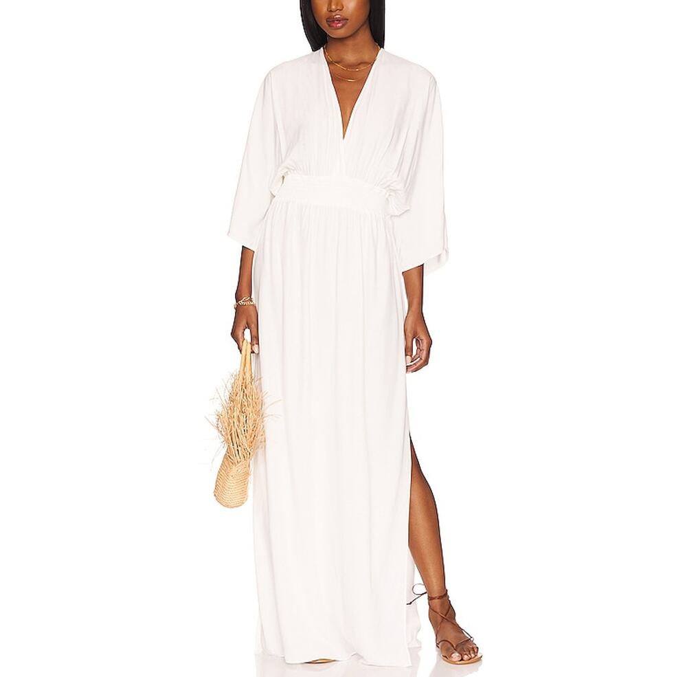 L*Space Elegant White Sungazer Maxi Dress Size XS
